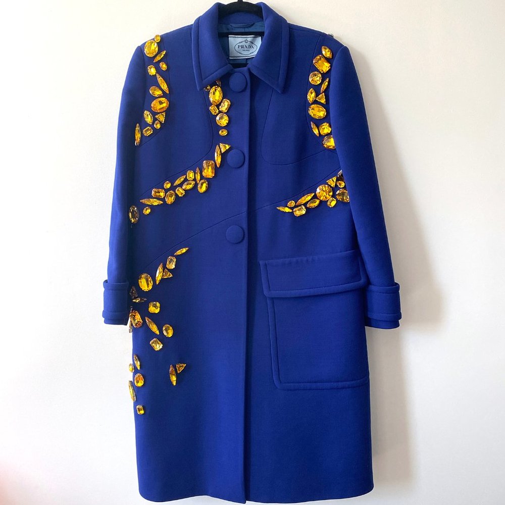 PRADA SPRING 2014 SWAROVSKI CRYSTAL COAT